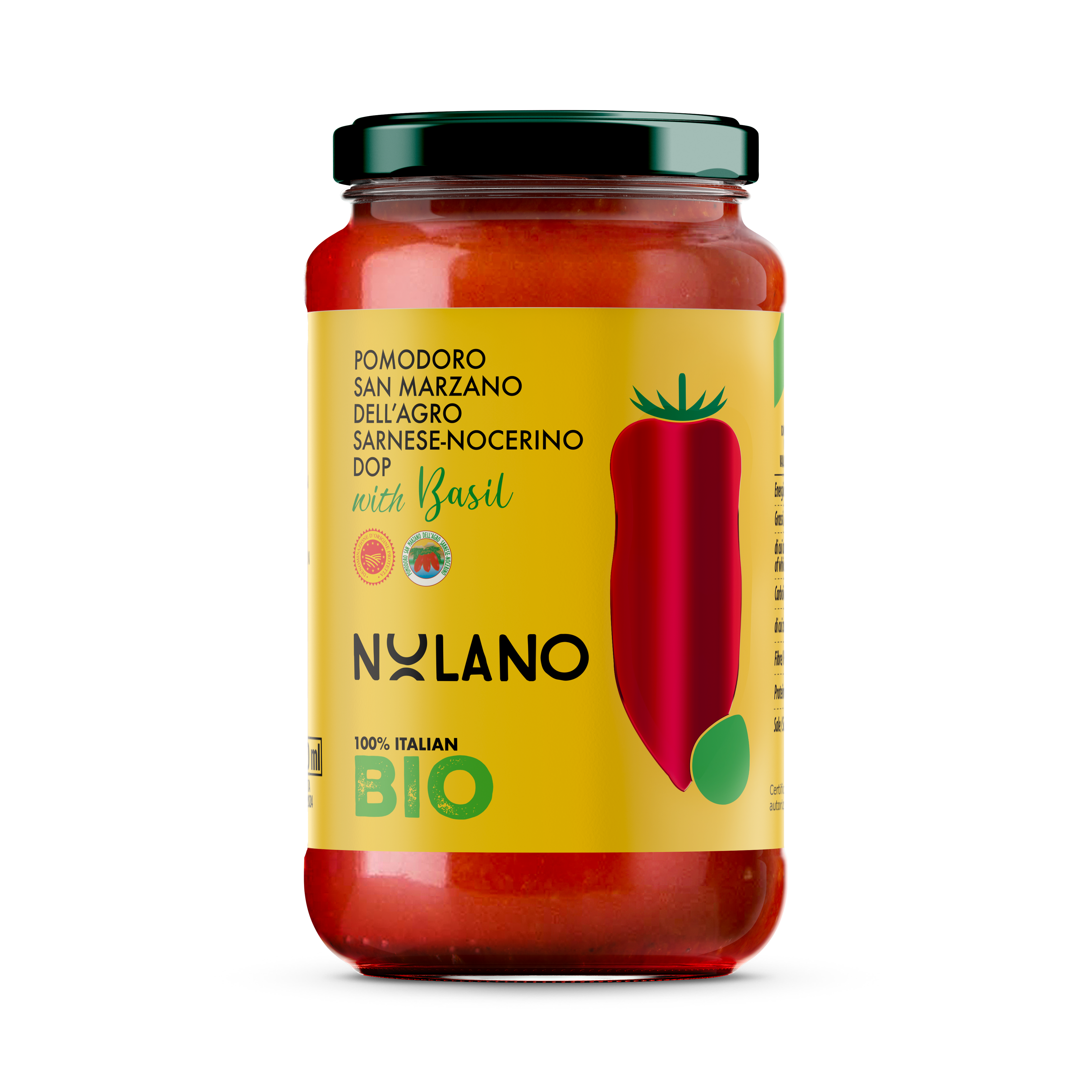Rosii San Marzano 580gr BIO cu Busuioc Nolano